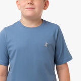 Camiseta Azul Cobalto Logo Azul Niño