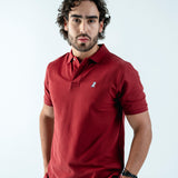 Polo Roja Logo Blanco