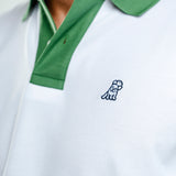 Polo Blanca Mangas Verdes