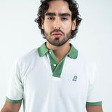 Polo Blanca Mangas Verdes