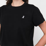 Camiseta Negra Gráfico Privé Mujer