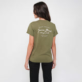 Camiseta Verde Olivo Gráfico Privé Mujer