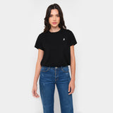 Camiseta Negra Gráfico Privé Mujer