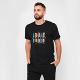 Camiseta Negra Gráfico JB Frontal Hombre