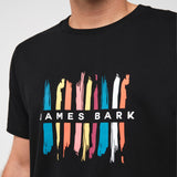Camiseta Negra Gráfico JB Frontal Hombre