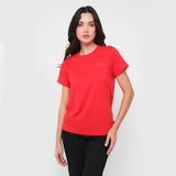 Camiseta Roja Logo Privé Mujer