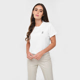 Camiseta Blanca Gráfico Privé Mujer