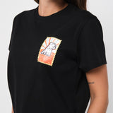 Camiseta Negra Logo Postal JB Mujer