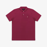 Polo Magenta Logo Blanco
