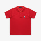 Polo Roja Logo Blanco Niño