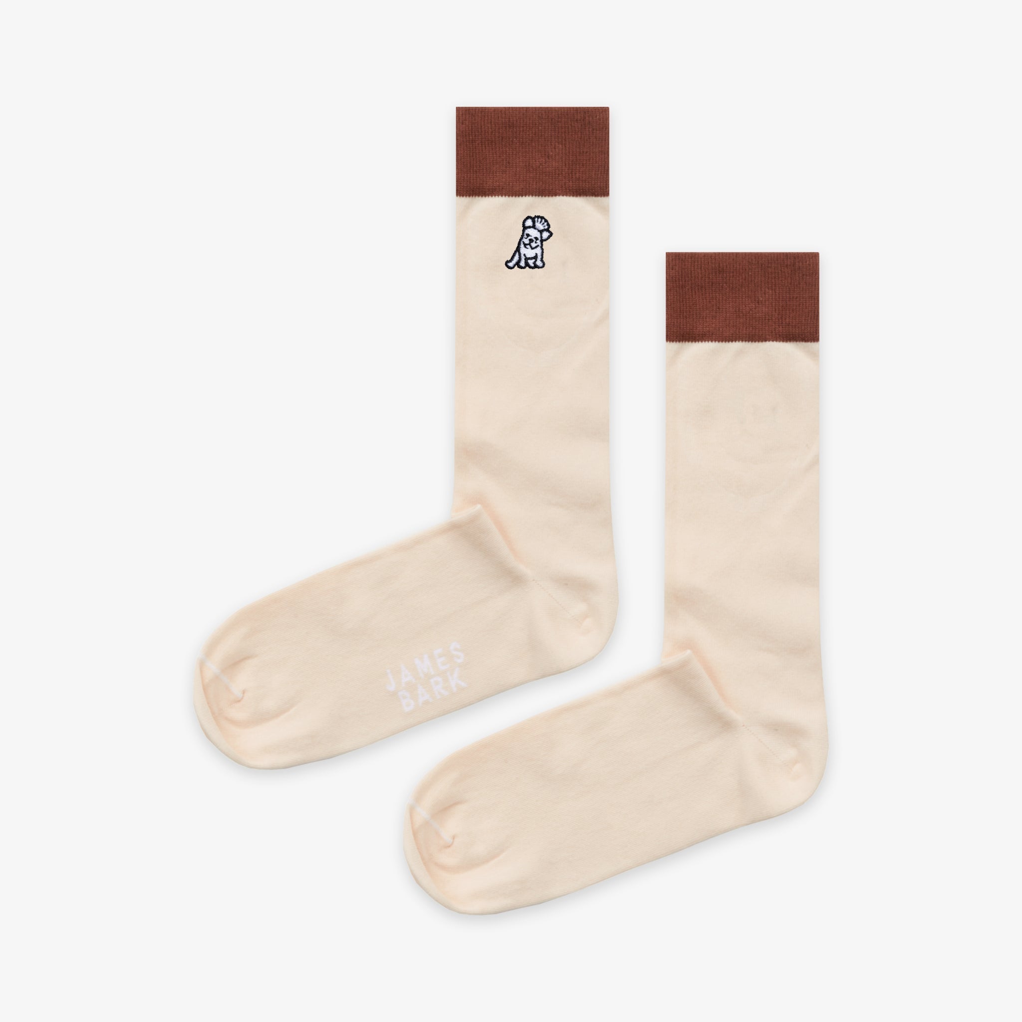 Beige Color Block Socks - JAMES BARK