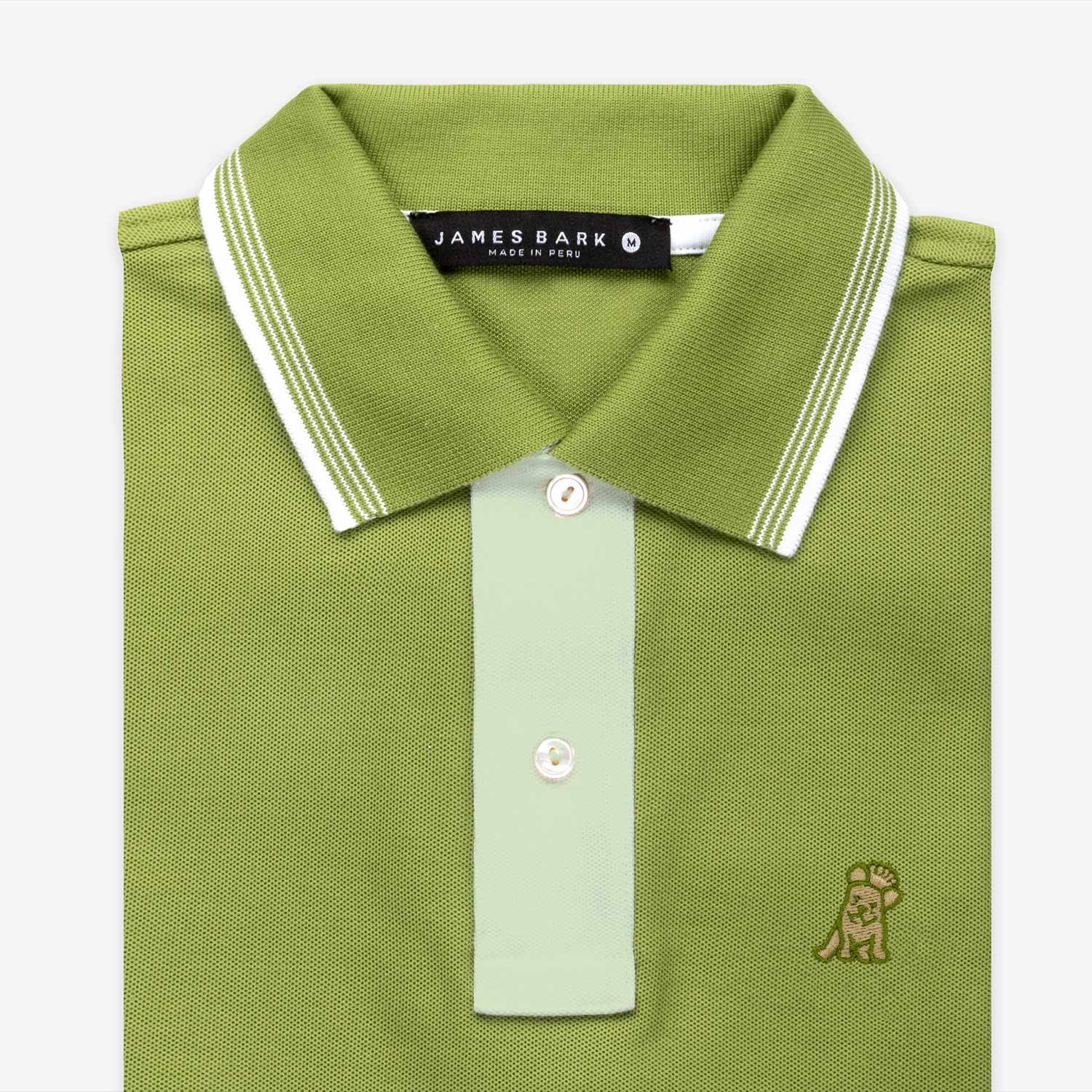 Men's Contrast Buttoning Polo Shirt - JAMES BARK