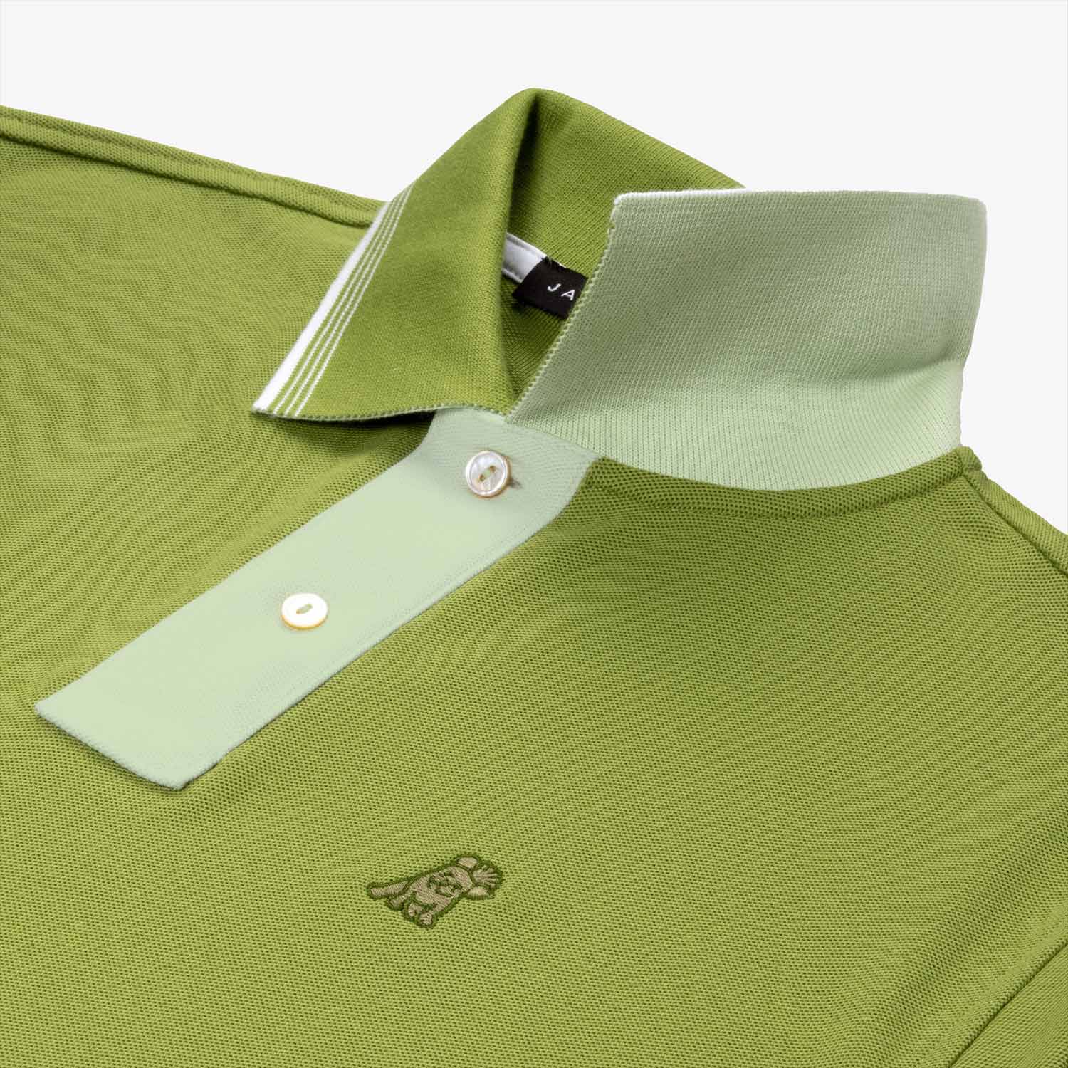 Men's Contrast Buttoning Polo Shirt - JAMES BARK
