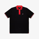 Men's Contrast Collar Striped Polo Shirt - JAMES BARK