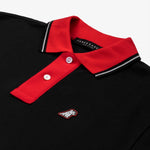 Men's Contrast Collar Striped Polo Shirt - JAMES BARK