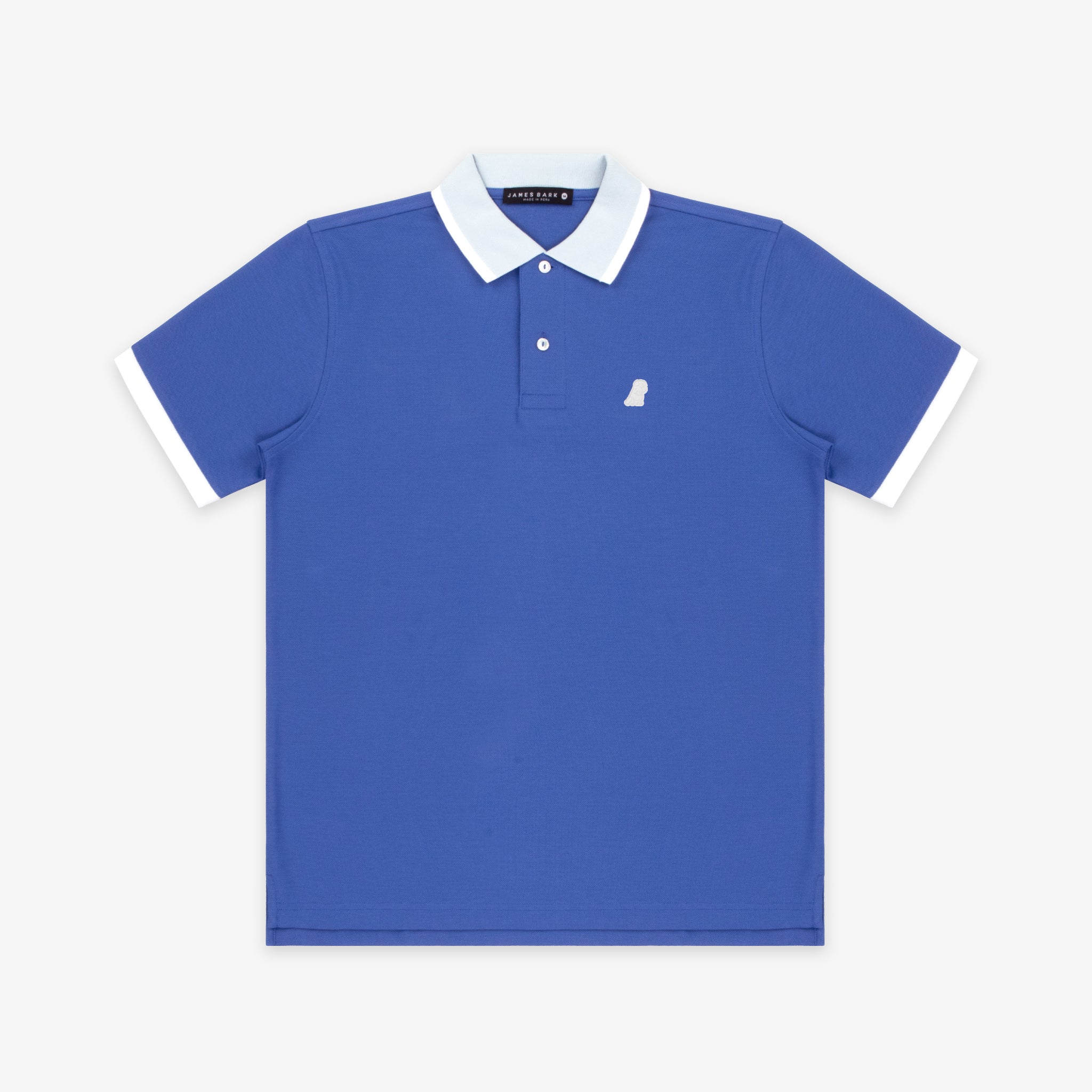 Polo azul y blanco online