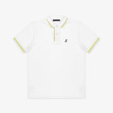 Men's Green Contrast Stripe Polo Shirt - JAMES BARK