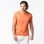 Men's Jaffa Orange Crew Neck Jersey T-Shirt - Orange Bark - JAMES BARK