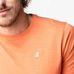 Men's Jaffa Orange Crew Neck Jersey T-Shirt - Orange Bark - JAMES BARK