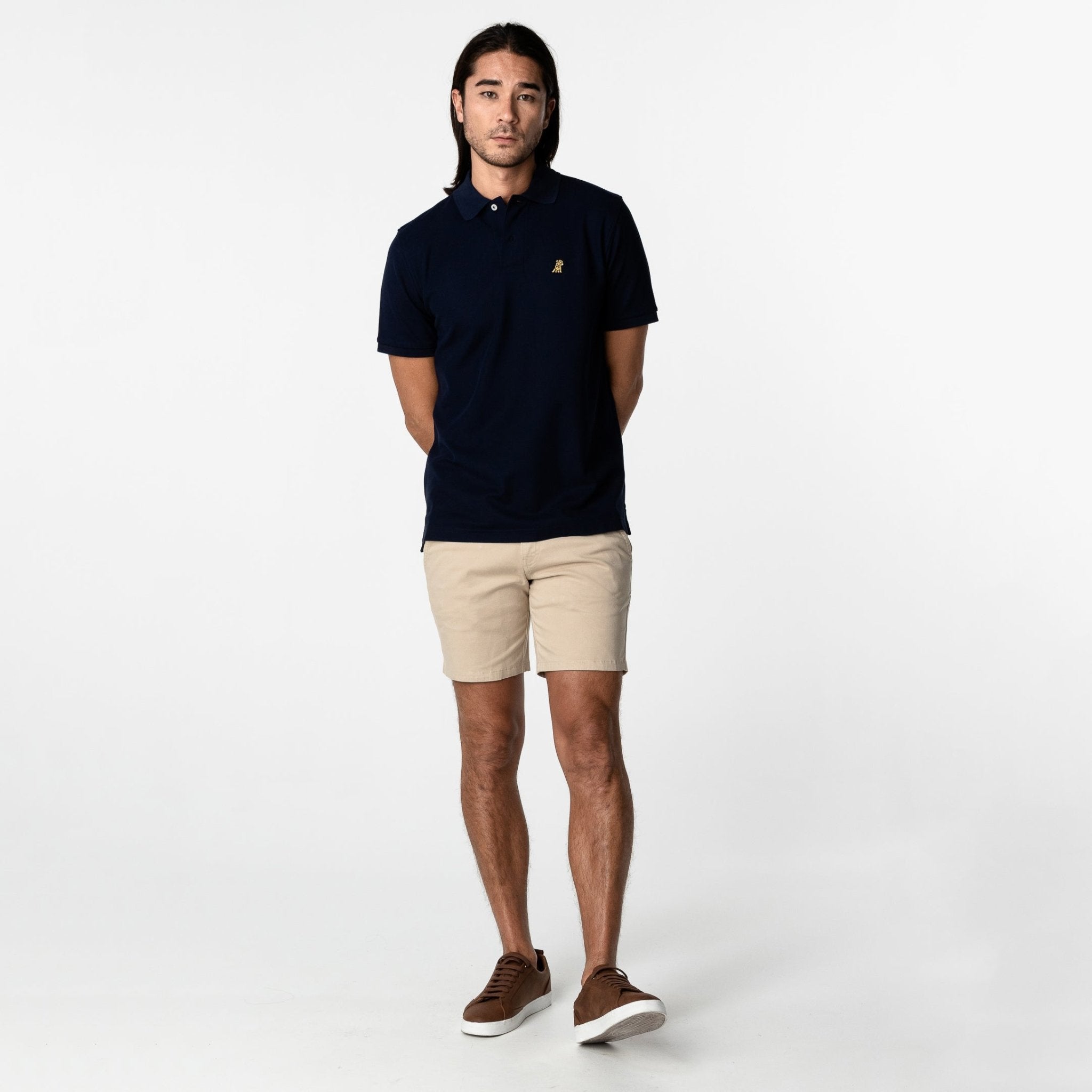 Men's Navy Gold Edition Regular Fit Polo Shirt - Gold Bark - JAMES BARK