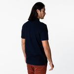 Men's Navy Regular Fit Polo Shirt - White Bark - JAMES BARK