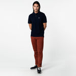 Men's Navy Regular Fit Polo Shirt - White Bark - JAMES BARK