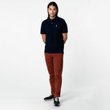 Men's Navy Regular Fit Polo Shirt - White Bark - JAMES BARK