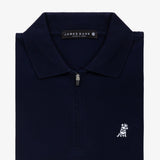 Men's Navy Traveler Polo Shirt - White Bark - jamesbark-usa