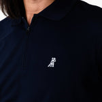 Men's Navy Traveler Polo Shirt - White Bark - jamesbark-usa