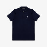 Men's Navy Traveler Polo Shirt - White Bark - jamesbark-usa