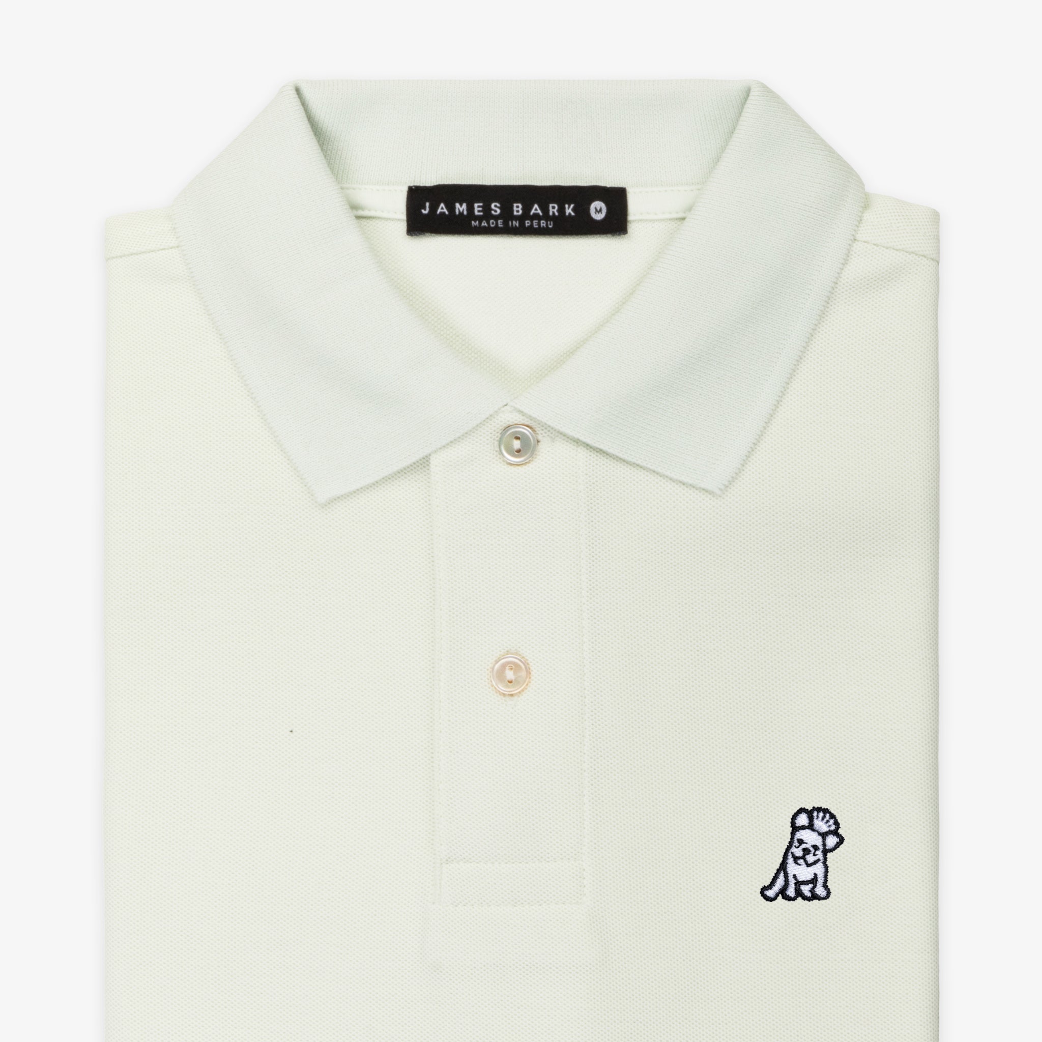 Men's Phantom Green Regular Fit Polo Shirt - White Bark - JAMES BARK