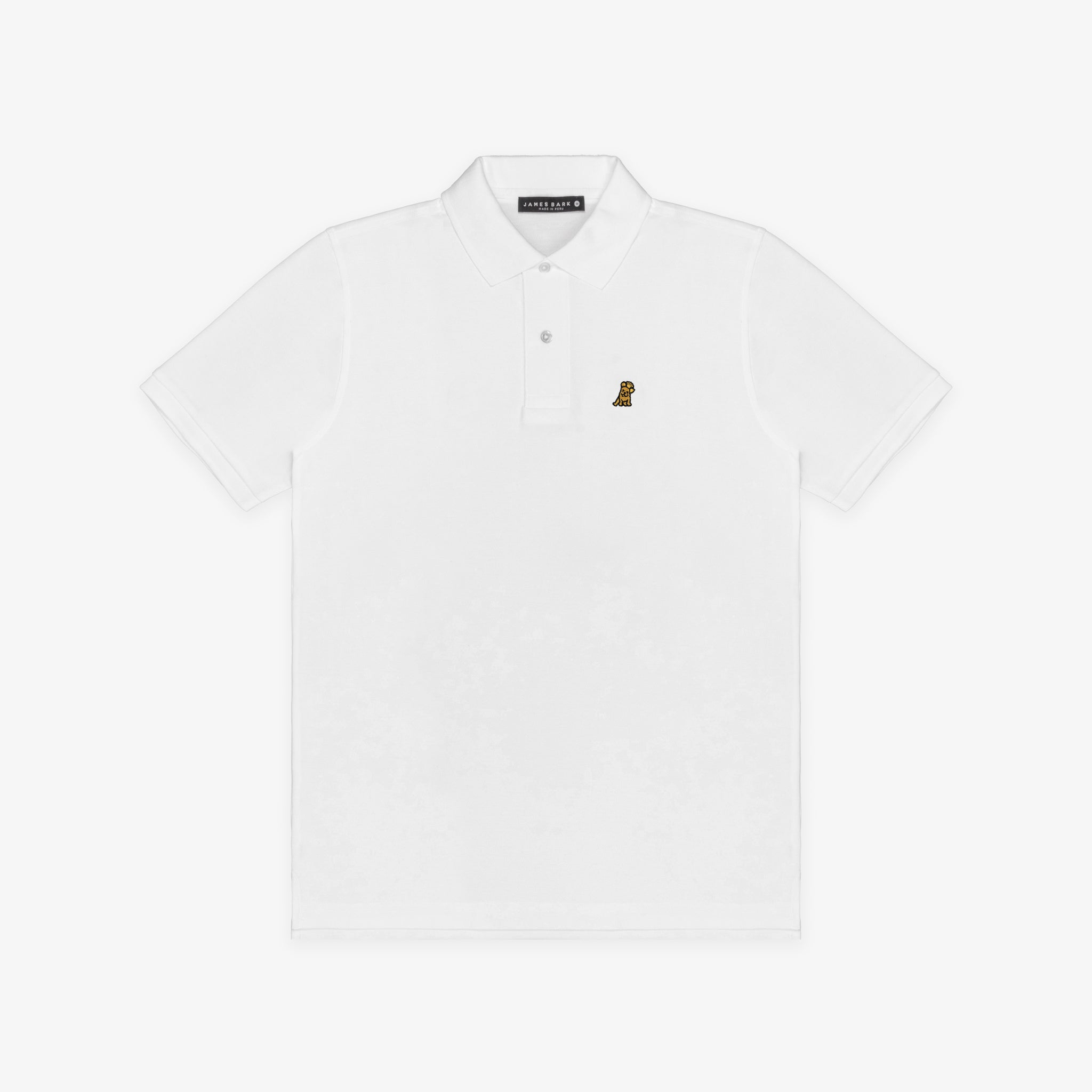 Men's White Gold Edition Regular Fit Polo Shirt - Gold Bark - jamesbark-usa