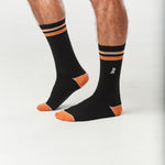 Orange Striped Accents Socks - JAMES BARK